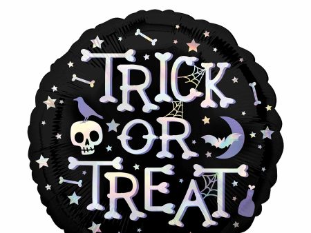 Trick or Treat Iridescent Foil Balloon 45cm Online