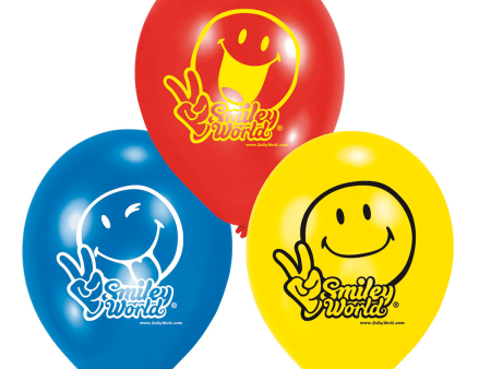 Smiley Comic Latex Balloons 6pcs For Cheap