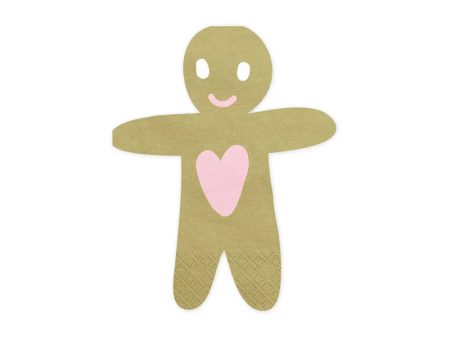 Gingerbread Man Tissue 16cm, 20pcs Supply