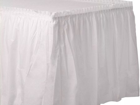 Frosty White Plastic Tableskirt Online