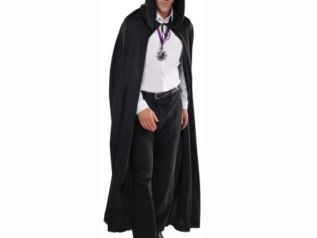 Adult Full Length Hooded Black Cape-One Size Discount