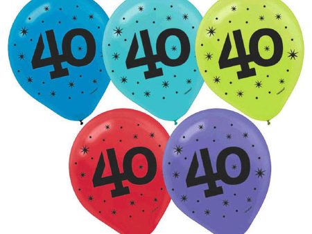 40 Printed Latex Balloons 20pcs Online Sale