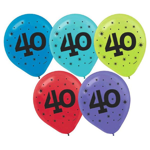 40 Printed Latex Balloons 20pcs Online Sale