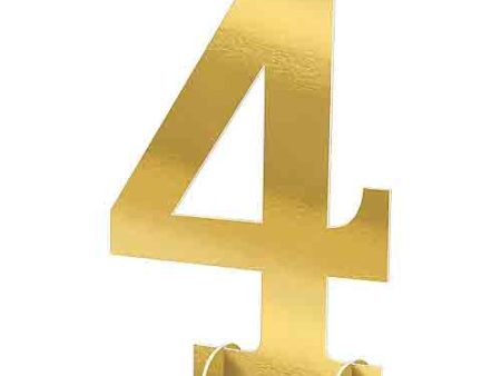 Number 4 Large Foil Standing Decoration Online now