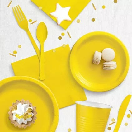 Yellow Boxed Tableware Kit (20 Guests) Hot on Sale