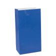 Bright Royal Blue Mini Package Paper Bags 6in, 12pcs Online Sale