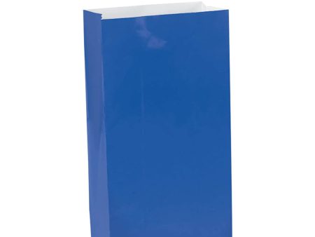 Bright Royal Blue Mini Package Paper Bags 6in, 12pcs Online Sale