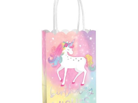 Enchanted Unicorn Kraft Bag 8in 8pcs Hot on Sale