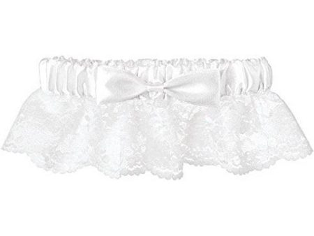 Adult Lace Garter With White Ribbon-One Size For Discount