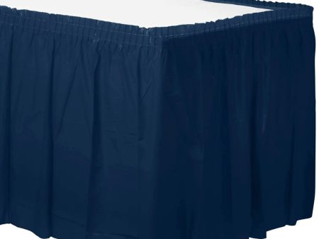 True Navy Plastic Tableskirt Online