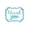 Robins Egg Blue Thank You Stickers 50pcs For Sale