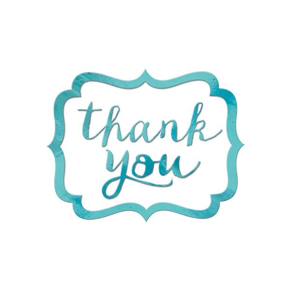 Robins Egg Blue Thank You Stickers 50pcs For Sale