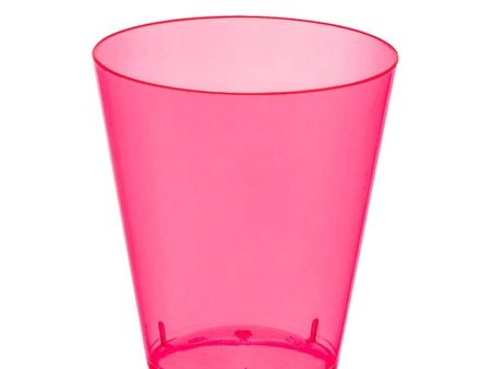 Bright Pink Shot Glasses Plastic 2oz 100pcs Hot on Sale