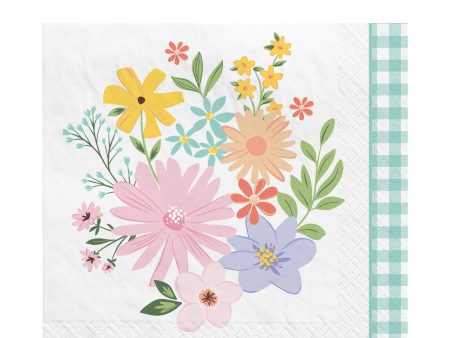 Springtime Blooms Beverage Napkins 16pcs Fashion