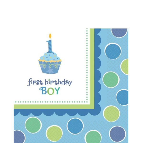 Sweet Little Cupcake Boy Beverage Tissues 36pcs Online now