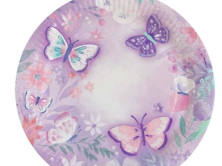 Flutter Round Paper Plates 9in, 8pcs Cheap