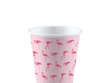 Flamingo Paradise Paper Cups 8oz, 8pcs Cheap