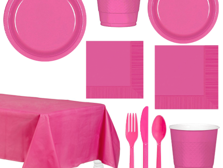 Party Centre Bright Pink Party Kit For 20 People Fashion