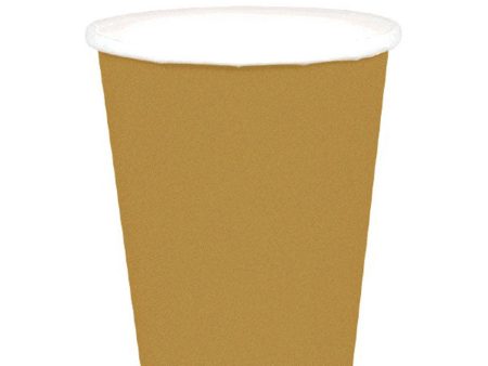 Gold Party Paper Cup 9oz 20pcs Hot on Sale