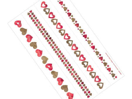 Valentine Bracelet Tattoos 2 sheets, 8pcs Fashion