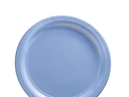 Pastel Blue Round Paper Plates 6in Midcount 20pcs Cheap