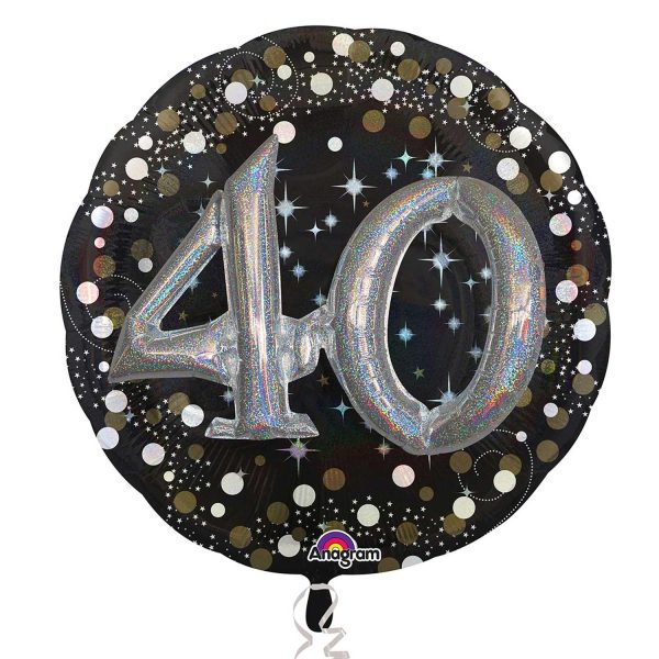 Sparkling 40 Birthday Multi Balloon 36in Sale