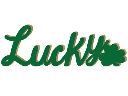 Lucky Script Sign Decoration For Discount