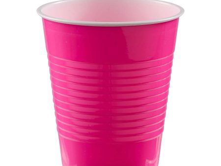 Bright Pink Plastic Cups 18oz 20pcs Online