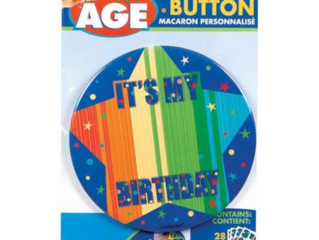 A Year To Celebrate Happy Birthday Large Button Fashion