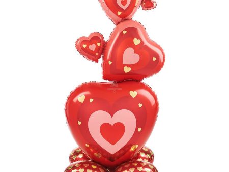 Stacking Hearts AirLoonz Balloon 63x139cm Online Hot Sale