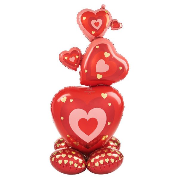 Stacking Hearts AirLoonz Balloon 63x139cm Online Hot Sale