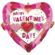 Happy Valentine s Day Wrapped in Hearts Multi-Balloon 66cm Supply