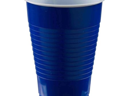 Bright Royal Blue Plastic Cups 18oz, 20pcs For Discount