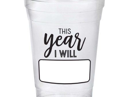 This Year I Will Tumblers Customizable Plastic 16oz, 20pcs Hot on Sale