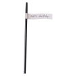 Champagne Noir Nude and Black Happy Birthday Paper Straws Fashion