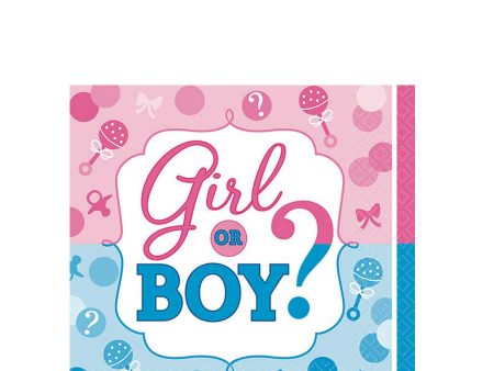 Baby Shower - Girl Or Boy? Beverage Tissues 16pcs Discount