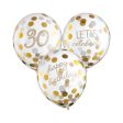 30th Golden Age Birthday Clear Latex Confetti Balloons Fashion