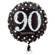 Sparkling Birthday 90 Foil Balloon 45cm Sale