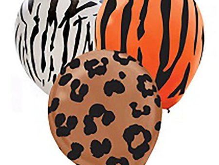 Animal Print Latex Balloons 12in, 20pcs For Discount