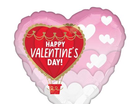 Happy Valentine s Day Hot Air Foil Balloon 45cm Online