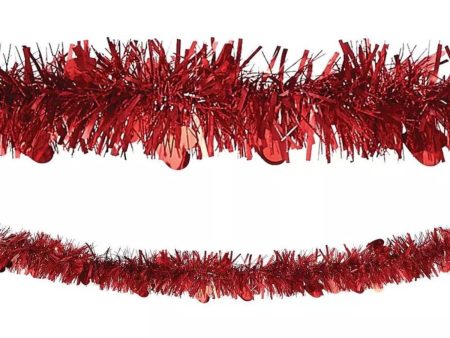 Valentines Boa Garland Tinsel Foil 9in Discount