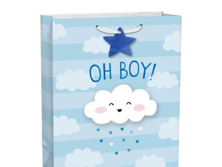 Baby Shower - Oh Boy Large Gift Bag Hot on Sale