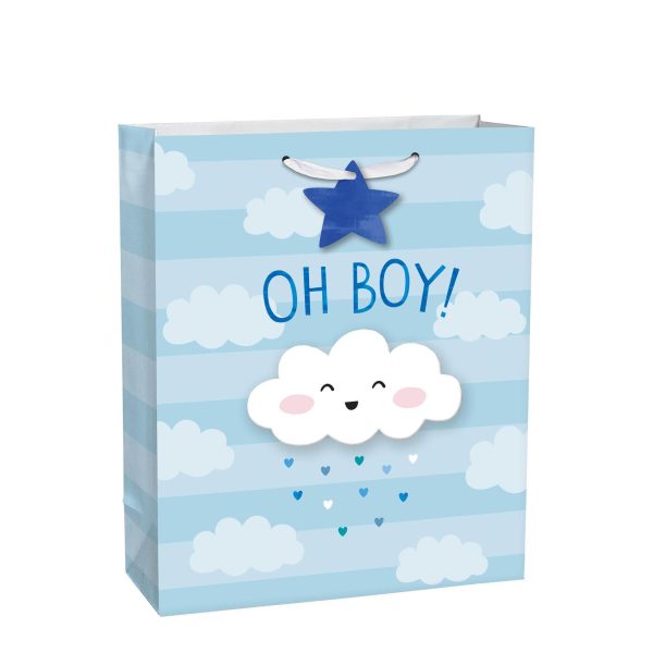 Baby Shower - Oh Boy Large Gift Bag Hot on Sale