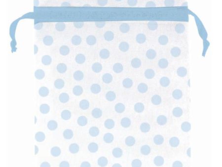 Blue Dots Organza Bags 12pcs on Sale