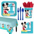 Mickey Fun Basic 57 Pieces Tableware Party Supplies for 8 Guests Fashion