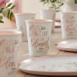 Baby in Bloom Rose Gold Floral Baby Shower Cups 8pcs For Discount