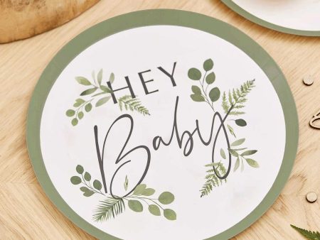 Botanical Baby Hey Baby Paper Plates 9in, 8pcs For Discount