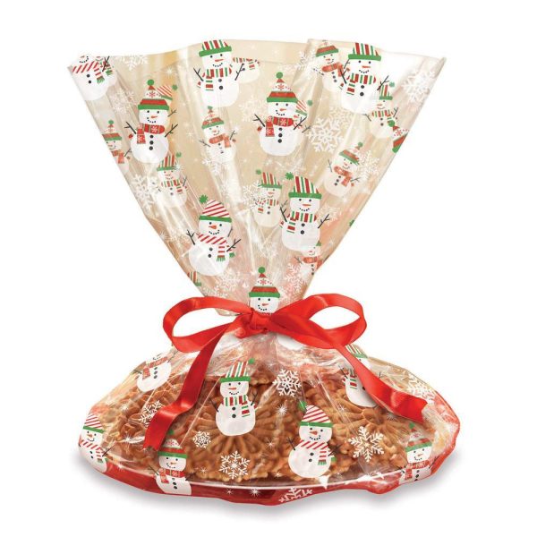 Snowman Cookie Tray Cello Bags 18in x 16in Supply