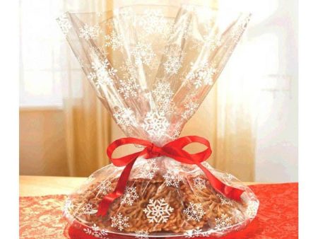 Snowflakes Treat Tray Cello Bags 18in Online Hot Sale