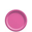 Bright Pink Round Paper Plates 6.75, 20pcs Sale